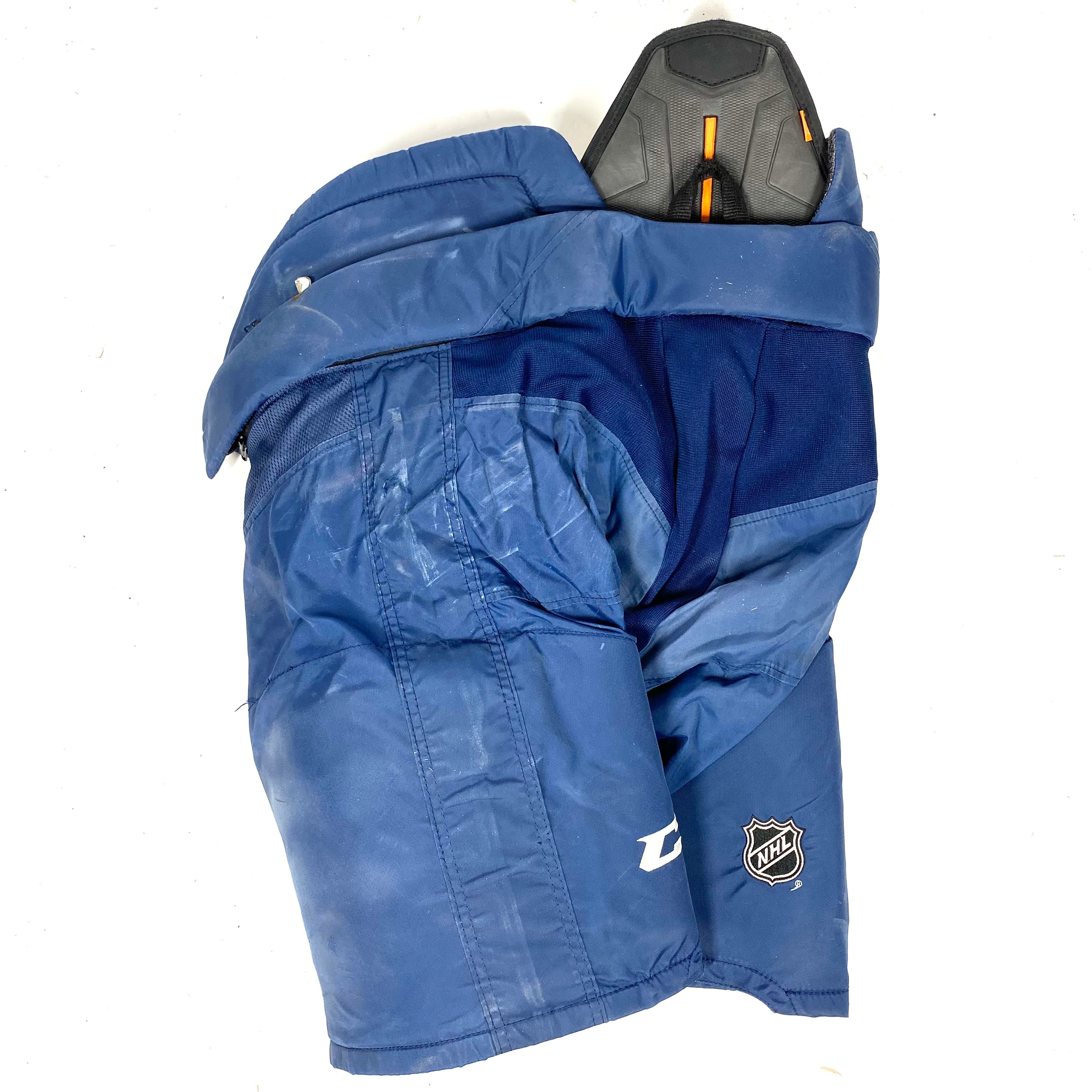CCM HPTK - Pantalon de hockey d'occasion NHL Pro Stock - Capitals de Washington (bleu marine)